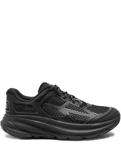 Hoka Clifton One9 Panelled Mesh Sneakers In Black
