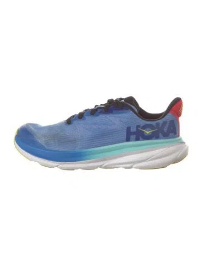 Pre-owned Hoka Colorblock Pattern Sneakers In Blue