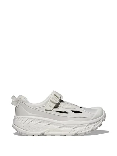 Hoka Cut-out Touch-strap Sneakers In Gray