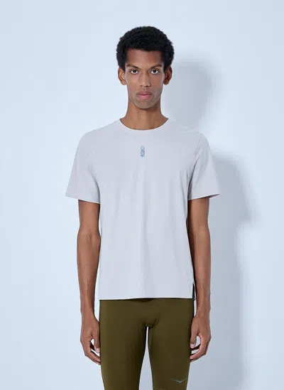 Hoka Logo-print Raglan-sleeve T-shirt In Brown