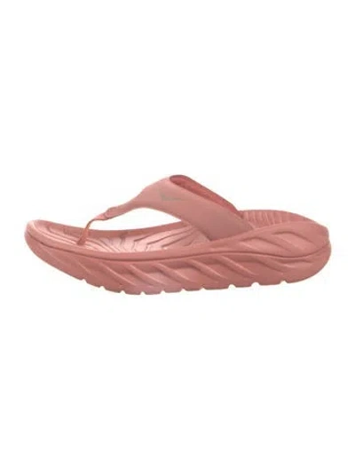 Pre-owned Hoka Flip Flops In Pink