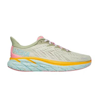 Pre-owned Hoka Free People Movement X Wmns Clifton 8 'seaweed Green Tea'