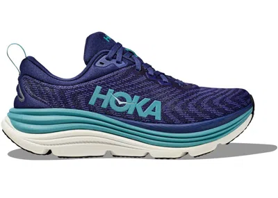 Pre-owned Hoka Gaviota 5 (women's) Sneakers In Bellwether Blue/evening Sky