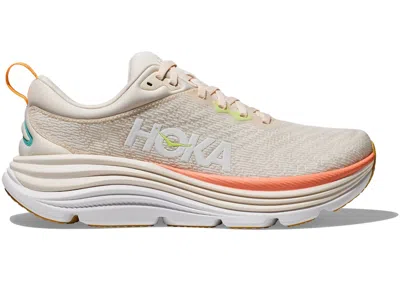 Pre-owned Hoka Gaviota 5 (women's) Sneakers In Vanilla/eggnogg In Brown