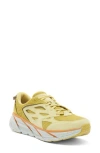 Hoka Gender Inclusive Clifton L Suede Sneaker In Golden Lichen/celery Root