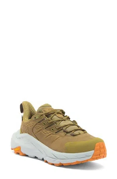 Hoka Gender Inclusive Kaha 2 Low Gtx Waterproof Hiking Shoe In Green Moss/mercury