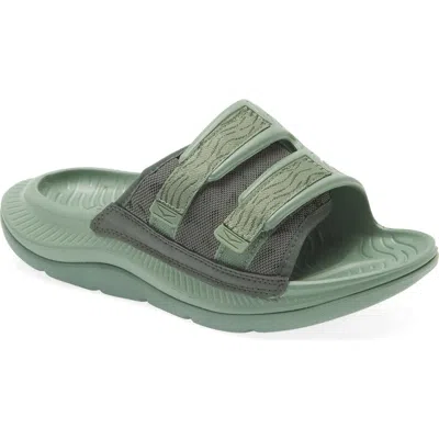 Hoka Gender Inclusive Ora Luxe Slide Sandal In Thyme/loden Frost