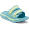 Hoka Gender Inclusive Ora Luxe Slide Sandal In Ocean Mist/citrus Glow