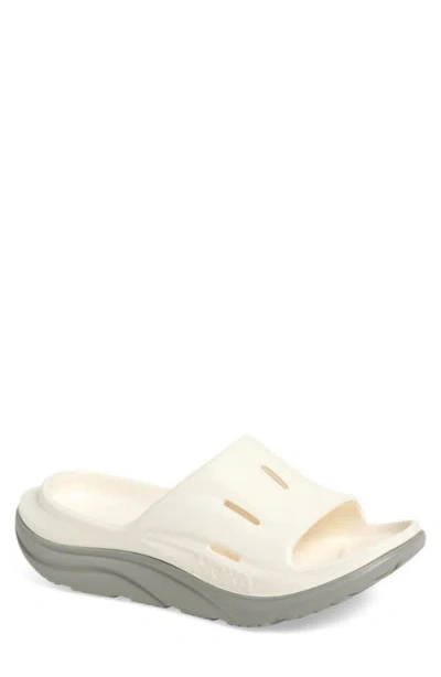 Hoka Gender Inclusive Ora Recovery Slide 3 Sandal In Alabaster/stardust