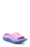 Hoka Gender Inclusive Ora Recovery Slide 3 Sandal In Cyclamen/coastal Sky