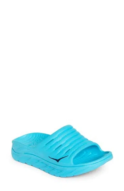 Hoka Gender Inclusive Ora Recovery Slide Sandal In Scuba Blue/bellwether Blue