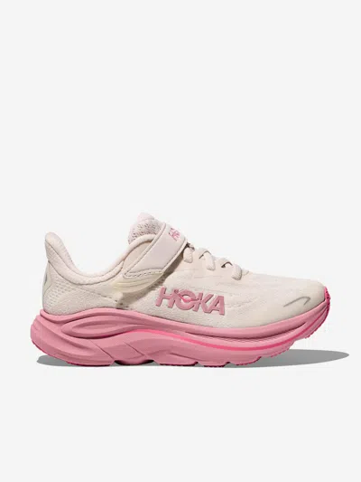 Hoka Kids' Girls  Clifton 10 In Rose Cream/dried Rose