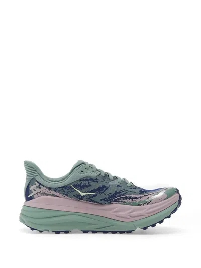 Hoka Graphic-print Sneakers In Green