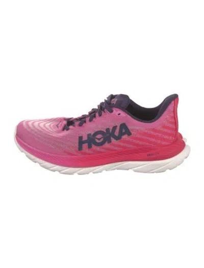 Pre-owned Hoka Graphic Print Sneakers In Pink