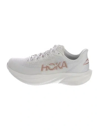 Pre-owned Hoka Graphic Print Sneakers In White