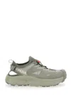 Hoka Hopara Green Sneakers With Cut-out On The Back And Logo Printed On The Side In Fabric And Rubber Uni In Green
