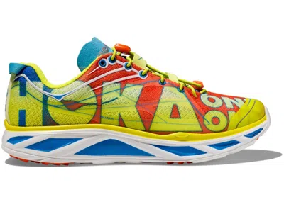Pre-owned Hoka Huaka Origins (all Gender) Sneakers In Evening Primrose/flame