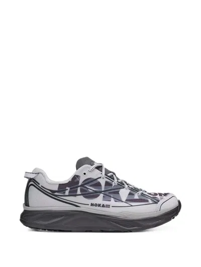 Hoka Huaka Pro Logo-print Low-top Sneakers In Gray