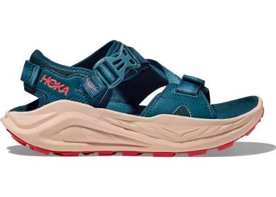 Pre-owned Hoka Infini Hike Tc (women's) Sneakers In Blue Twilight/grapefruit In Multi