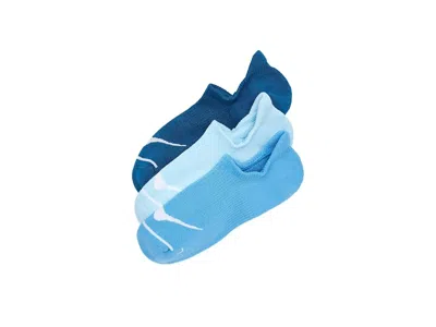 Hoka Invisible Socks 3-pack Quarter Length Socks Shoes Hazy Blue/soft Cobalt/night Glow Blue: Lg (men's S