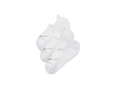 Hoka Invisible Socks 3-pack Quarter Length Socks Shoes White/white/white: Xl (men's Shoe 12-15)