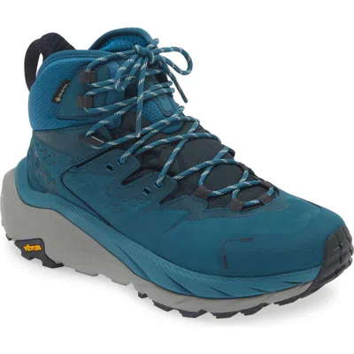 Hoka Kaha 2 Gtx Waterproof Hiking Boot In Blue Coral/blue Graphite