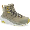 Hoka Logo-debossed Boots In Olive Haze/mercury