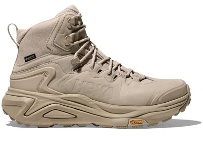 Pre-owned Hoka Kaha 3 Mid Goretex (women's) Sneakers In Raw Linen/oat Milk In Sand