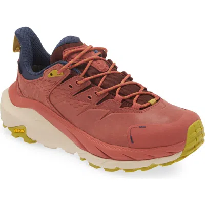 Hoka Kaha Low Gore-tex® Waterproof Sneaker In Hot Sauce/shifting Sand