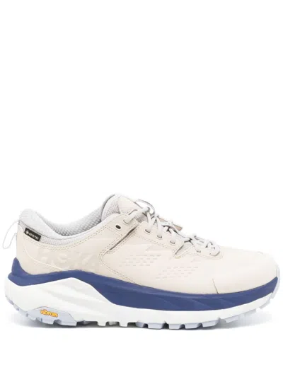 Hoka Kaha Low Gtx Panelled Sneakers In Neutrals