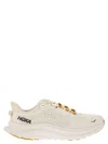 Hoka Mens Alabaster Oat Milk Kawana Logo-print Mesh Low-top Trainers In Milk
