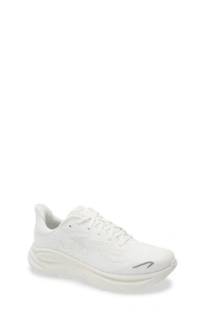 Hoka Kids' Clifton 10 Running Sneaker In White