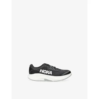 Hoka Blk/white Kids' Rincon 4 Mesh Trainers Eur 36 /3.5 Uk In Multi