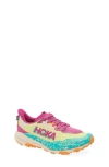 Hoka Kids' Speedgoat 6 Trail Running Shoe In Fuchsia/electric Aqua