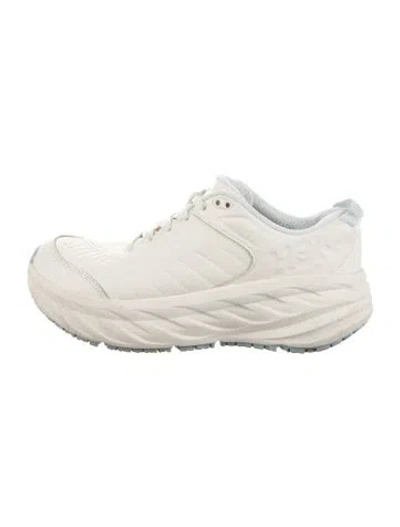 Pre-owned Hoka Leather Athletic Sneakers In Blue/neutrals