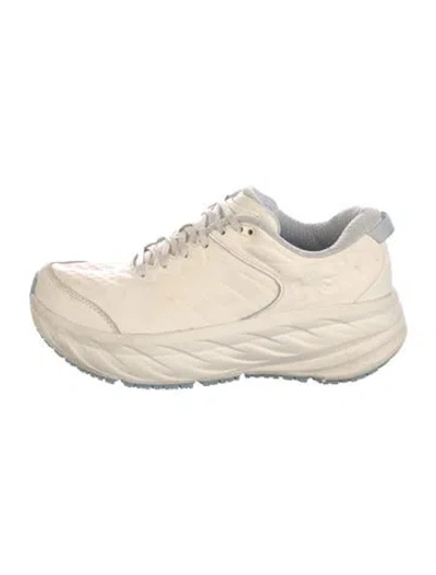 Pre-owned Hoka Leather Athletic Sneakers In Neutral