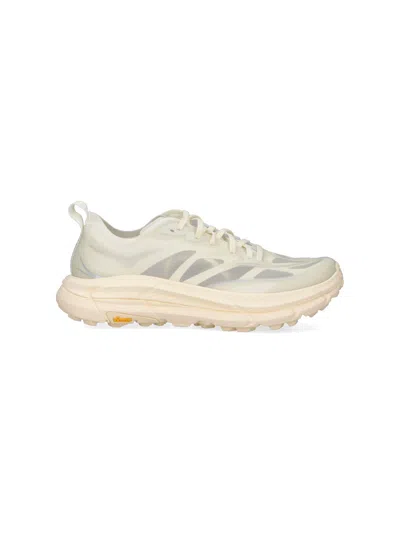 Hoka Light And Natural Unisex Low-profile Sneakers In White