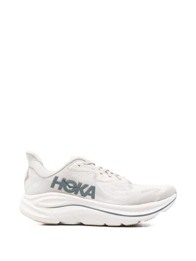 Hoka Logo Detail Sneakers In White