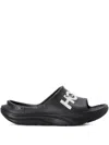 Hoka Logo-motif Slides In Black