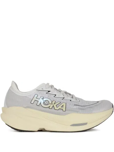 Hoka Logo-print Sneakers In Gray
