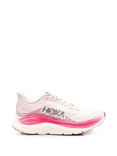 Hoka Logo-print Panelled Sneakers In Pink