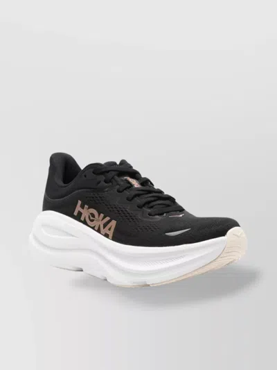 Hoka Low Top Sneakers Chunky Sole In Black