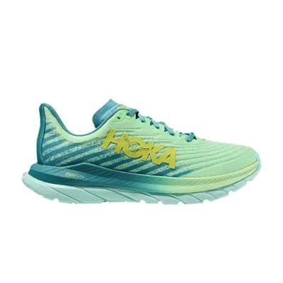 Pre-owned Hoka Mach 5 'lime Glow Ocean Mist' In Green