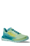 Hoka Mach 5 Running Shoe In Lime Glow/ Ocean Mist