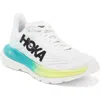 Hoka Mach 5 Running Shoe In White/blue Glass