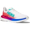 Hoka Mach 5 Running Shoe In White/flame