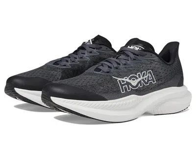 Hoka Mach 6 (big Kid) Kid's Shoes Black/white : 4 Big Kid M, Rubber In Multi