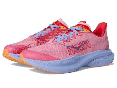 Hoka Mach 6 (big Kid) Kid's Shoes Peony/cerise : 6.5 Big Kid M, Rubber