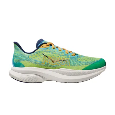 Pre-owned Hoka Mach 6 Kids 'lettuce Bellwether Blue' | Green | Kid's Size 5