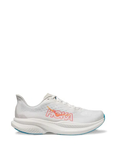 Hoka Mach 6 Logo-print Sneakers In White